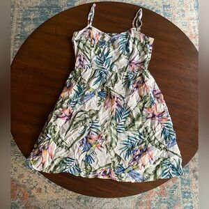 Divided, H&M Mini Dress Spaghetti Strap Tropical Pattern Size 6 Women’s